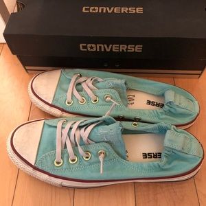 Slip on teal Converse